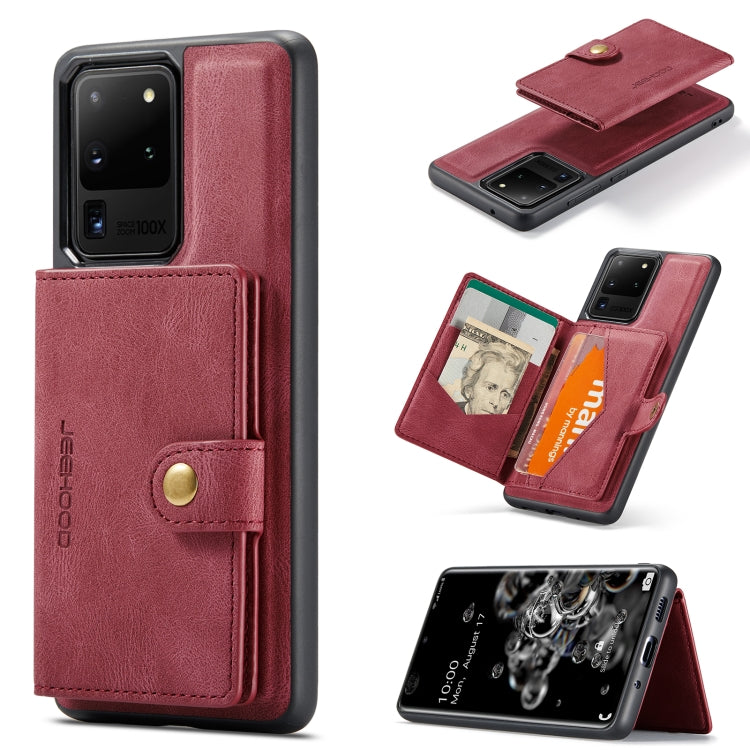 JEEHOOD Retro Magnetic Detachable Protective Case with Wallet & Card Slot & Holder, For Samsung Galaxy S20 Ultra 5G, For Samsung Galaxy Note20 Ultra, For Samsung Galaxy S21 FE