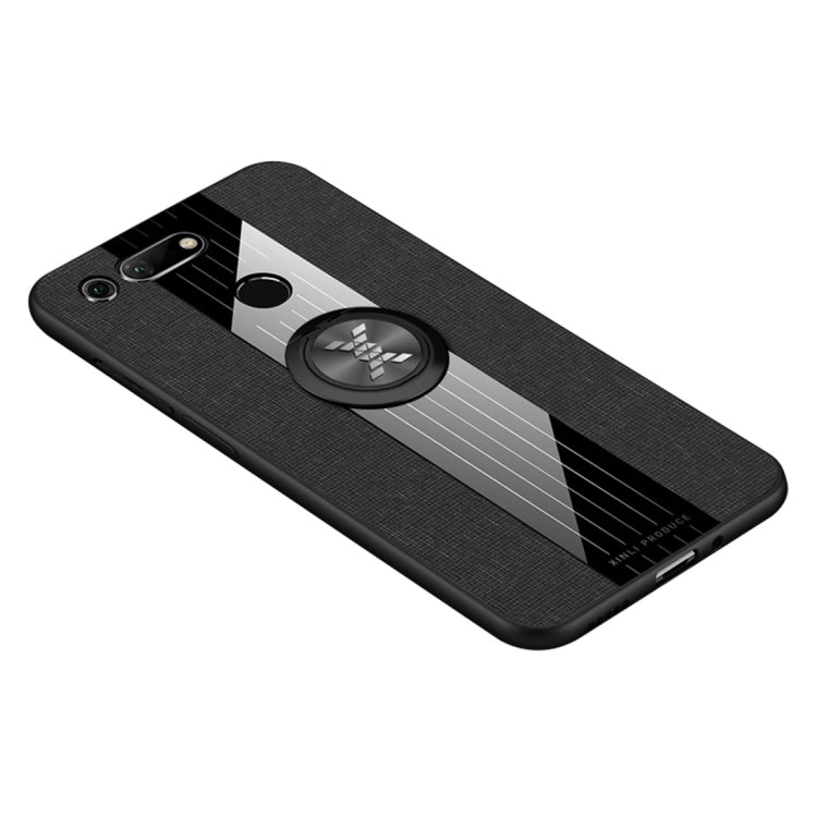 XINLI Stitching Cloth Textue Shockproof TPU Protective Case with Ring Holder, For Huawei Honor View 20