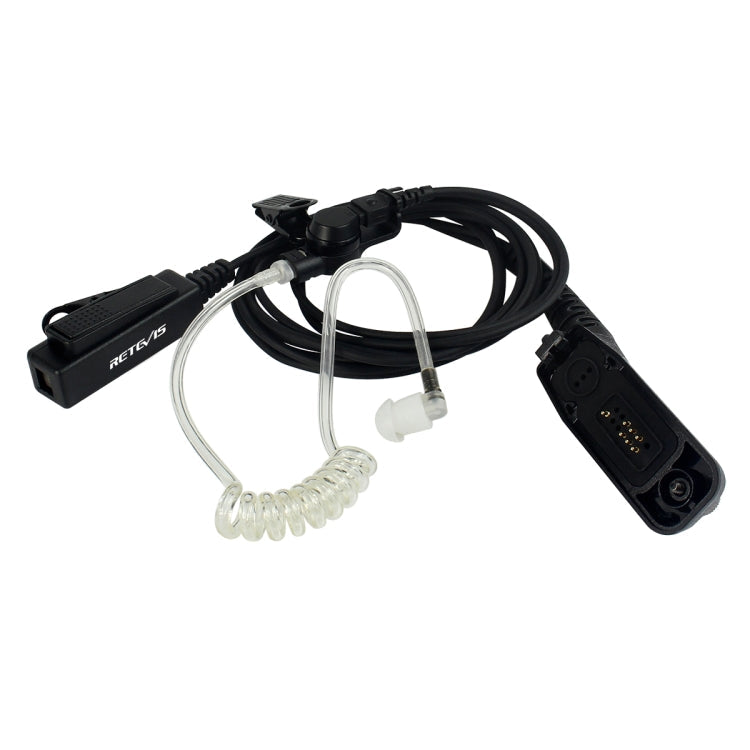 RETEVIS R-1M21 Two-wire Large PTT Acoustic Tube Earphone Microphone for Motorola XPR6000/XPR6550/DP4800/DP4801, R-1M21