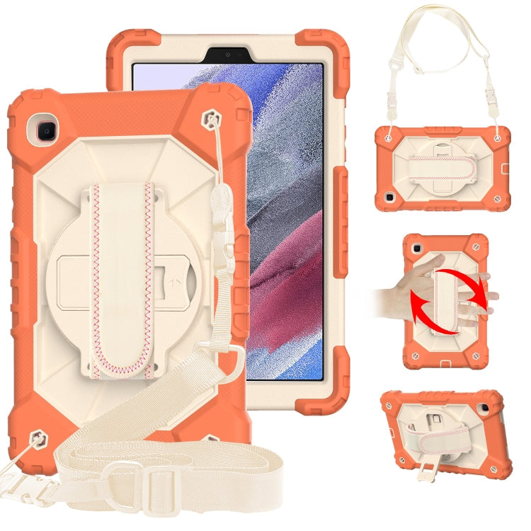 Contrast Color Robot Shockproof Silicon + PC Protective Case with Holder & Shoulder Strap, For Samsung Galaxy Tab A7 Lite T220 / T225