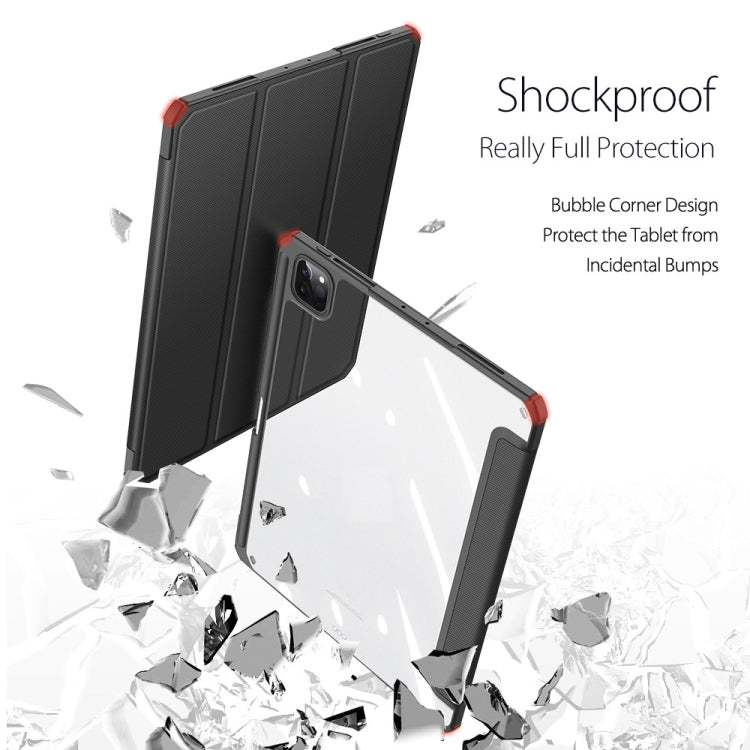 DUX DUCIS TOBY Series Shockproof PU Leather + PC + TPU Horizontal Flip Case with Holder & Pen Slot & Sleep / Wake-up Function, For iPad Pro 12.9 2022 / 2021 / 2020