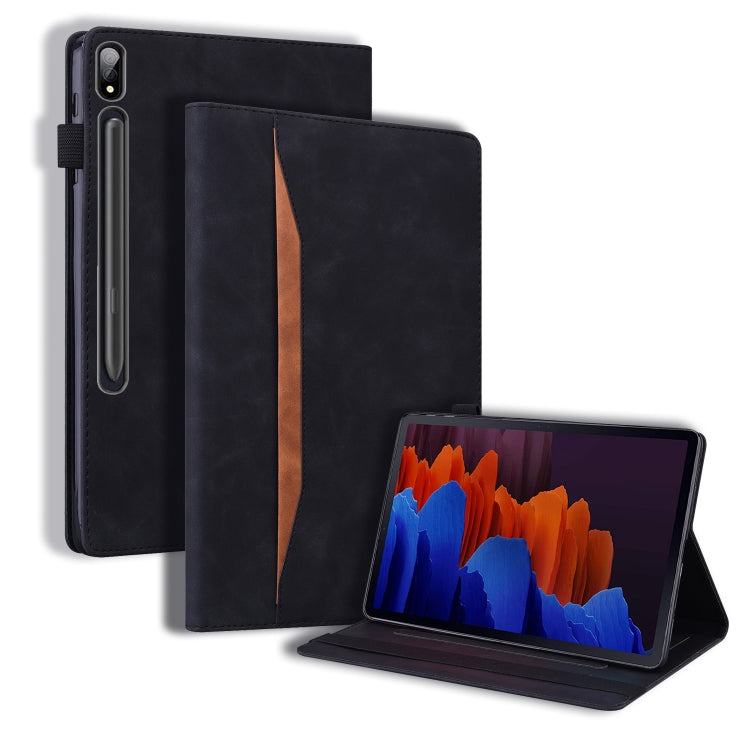 Business Shockproof Horizontal Flip Leather Case with Holder & Card Slots & Photo Frame & Pen Slot & Sleep / Wake-up Function, For Samsung Galaxy Tab S8+ / Tab S8 Plus /  Tab S7 FE / Tab S7+ SM-T970 / SM-T976B                                           ...