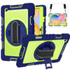 360 Degree Rotation Contrast Color Shockproof Silicone + PC Case with Holder & Hand Grip Strap & Shoulder Strap, For Samsung Galaxy Tab S6 Lite P610/P615, For Samsung Galaxy Tab A 10.1 2019 T515, For Samsung Galaxy Tab A 8.0 2019 T290                  ...