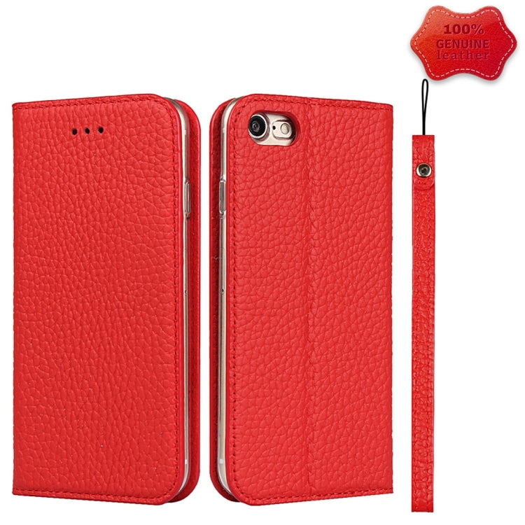 Litchi Texture Horizontal Flip Top Layer Cowhide Leather Case with Holder & Card Slots & Wallet & Strap & Wire Winder, For iPhone 11, For iPhone 11 Pro Max, For iPhone 7 / 8 / SE 2022 / SE 2020, For iPhone 7 Plus / 8 Plus