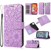 Skin Feel Embossed Sunflower Horizontal Flip Leather Case with Holder & Card Slots & Wallet & Lanyard, For iPhone 12, For iPhone 12 Mini, For iPhone 12 Pro, For iPhone 12 Pro Max