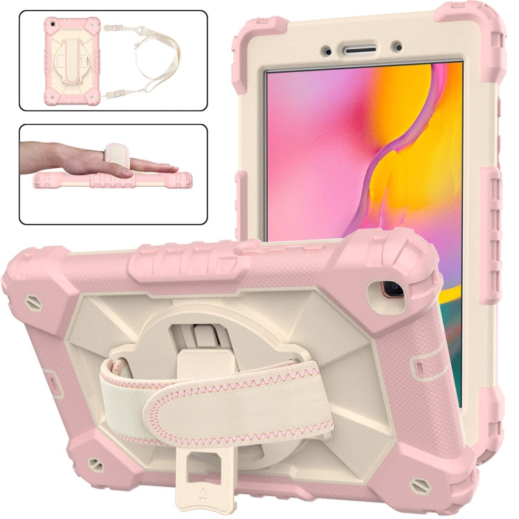 Contrast Color Robot Shockproof Silicon + PC Protective Case with Holder & Shoulder Strap, For Samsung Galaxy Tab A 8.0 (2019)T290/T295