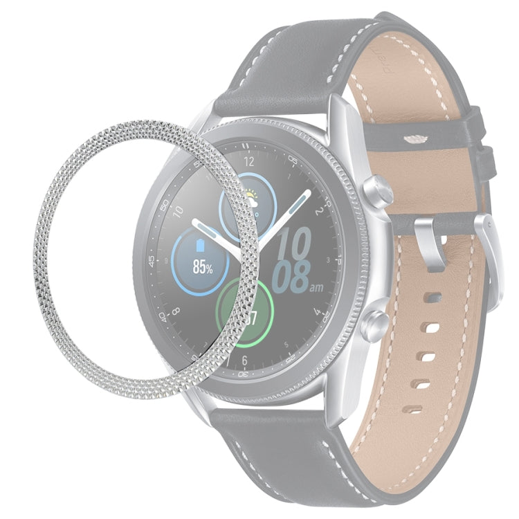 Smart Watch Rhombus Texture Bezel Ring, For Samsung Galaxy Watch 3 41mm, For Samsung Galaxy Watch 3 45mm