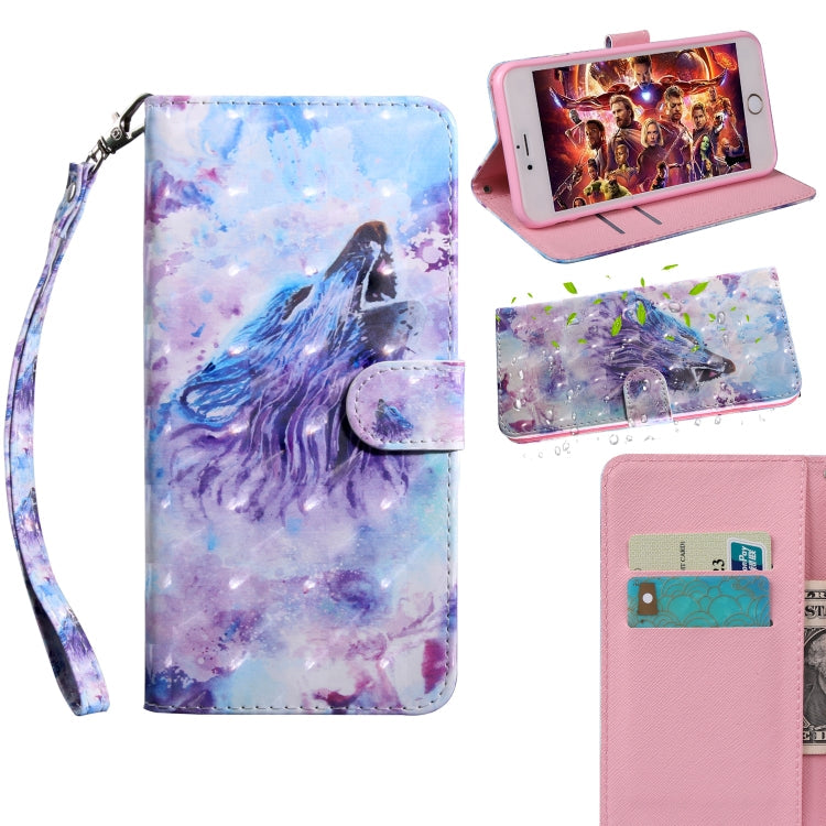 3D Painting Pattern Coloured Drawing Horizontal Flip TPU + PU Leather Case with Holder & Card Slots & Wallet, For OnePlus 7T, For Xiaomi Redmi 8
