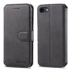 For iPhone 7 / 8 AZNS Calf Texture Magnetic Horizontal Flip PU Leather Case with Holder & Card Slots & Photo Frame(Black)