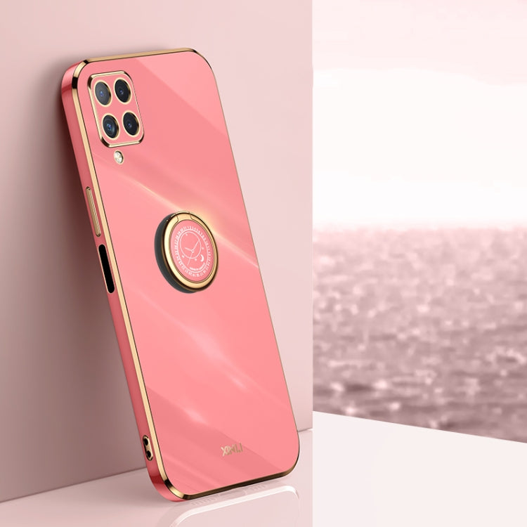 XINLI Straight Edge 6D Electroplate TPU Phone Case with Ring Holder, For Samsung Galaxy A22 4G, For Samsung Galaxy A72 5G, For Samsung Galaxy A82 5G, For Samsung Galaxy A52 5G