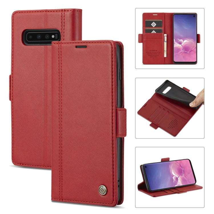 LC.IMEEKE Magnetic Buckle PU + TPU Horizontal Flip Leather Case with Holder & Card Slots & Wallet, For Samsung Galaxy S9+, For Samsung Galaxy S10, For Samsung Galaxy S10+, For Samsung Galaxy S20