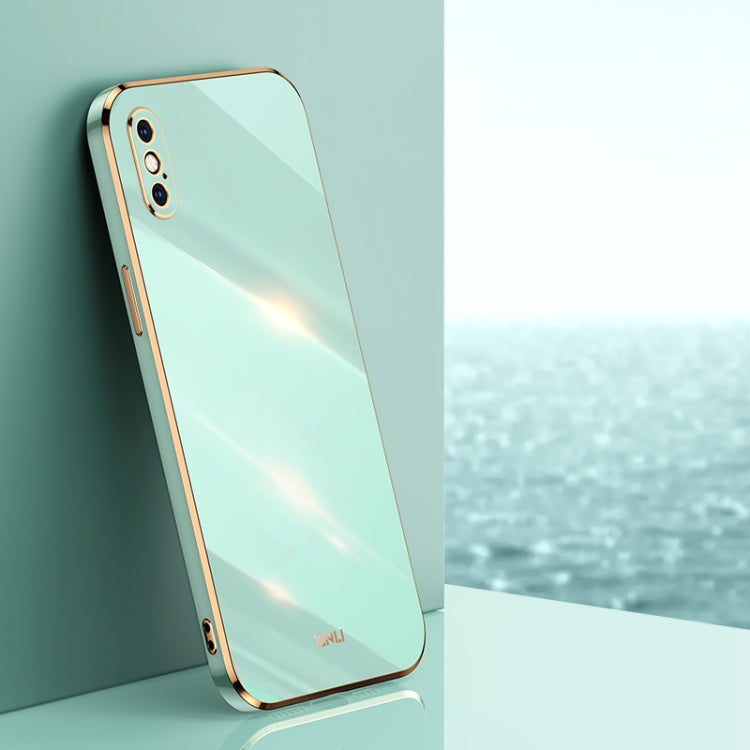 XINLI Straight Edge 6D Electroplate TPU Phone Case, For iPhone XS Max, For iPhone 8 Plus / 7 Plus, For iPhone 12 Pro