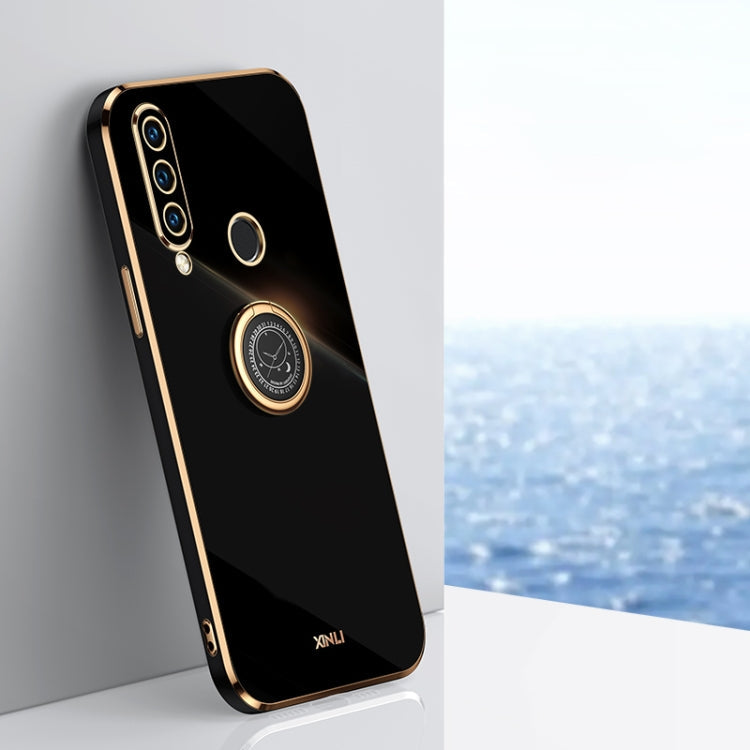 XINLI Straight Edge 6D Electroplate TPU Phone Case with Ring Holder, For Huawei P30, For Huawei P30 Pro, For Huawei P30 Lite