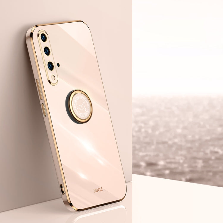 XINLI Straight Edge 6D Electroplate TPU Phone Case with Ring Holder, For Huawei P40, For Huawei P40 Pro, For Honor 20