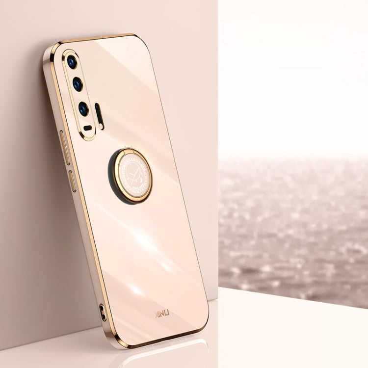 XINLI Straight Edge 6D Electroplate TPU Phone Case with Ring Holder, For Honor 20 Pro, For Honor 20 Lite, For Honor 30