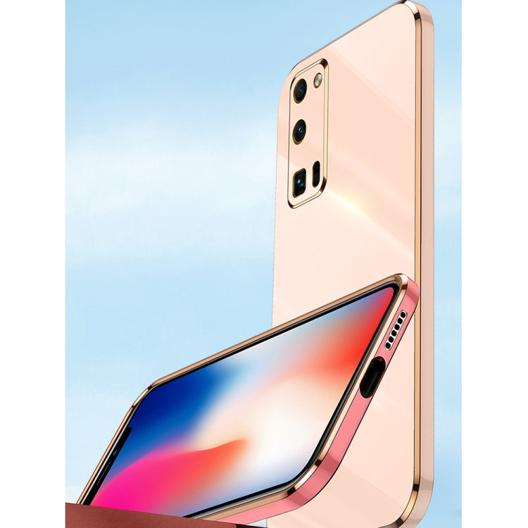 XINLI Straight Edge 6D Electroplate TPU Phone Case with Ring Holder, For Honor 30 Pro, For Honor 30S, For Honor 30 Youth