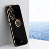 XINLI Straight Edge 6D Electroplate TPU Phone Case with Ring Holder, For Honor 50, For Honor 50 SE, For Honor Play 3
