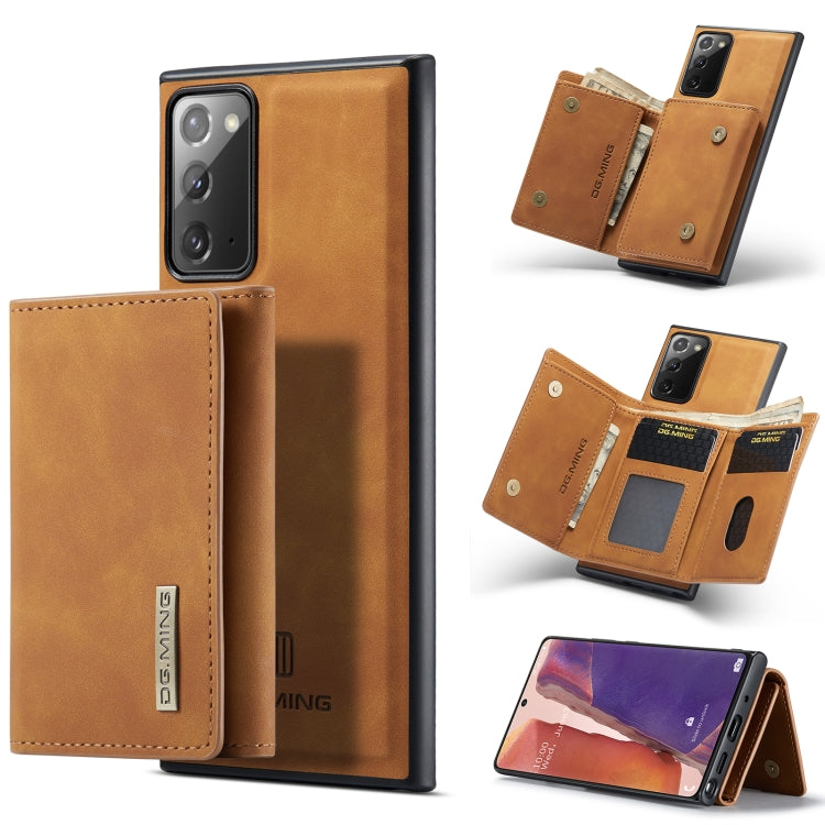 DG.MING M1 Series 3-Fold Multi Card Wallet + Magnetic Back Cover Shockproof Case with Holder Function, For Samsung Galaxy A52 5G / 4G, For Samsung Galaxy A72 5G / 4G, For Samsung Galaxy Note20, For Samsung Galaxy S20 FE