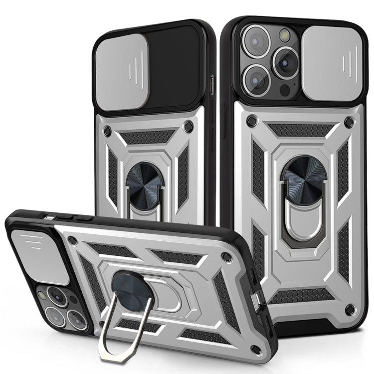 Sliding Camera Cover Design TPU+PC Protective Case, For iPhone 13 Pro Max