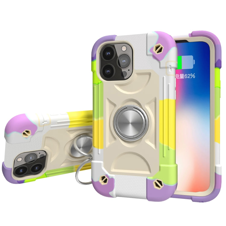Shockproof Silicone + PC Protective Case with Dual-Ring Holder, For iPhone 13 Pro, For iPhone 13 Pro Max