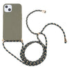 Wheat Straw Material + TPU Shockproof Case with Neck Lanyard, For iPhone 13 mini, For iPhone 13, For iPhone 13 Pro