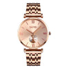 SKMEI 9198 Simple Roman Numeral Dial Metal Belt Quartz Watch for Couples