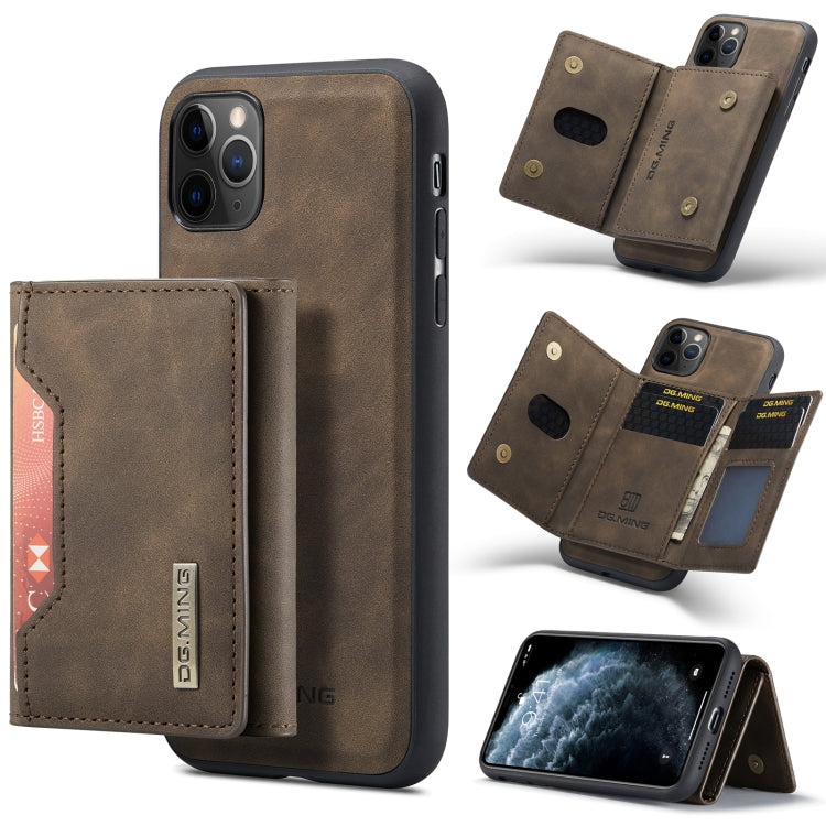 DG.MING M2 Series 3-Fold Multi Card Bag + Magnetic Back Cover Shockproof Case with Wallet & Holder Function, For iPhone 11, For iPhone 11 Pro, For iPhone 11 Pro Max