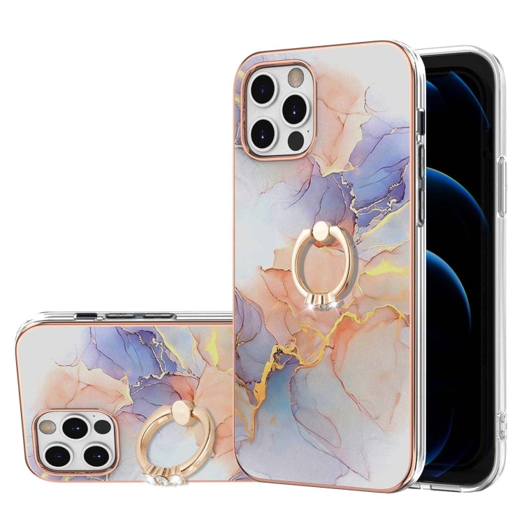 Electroplating Pattern IMD TPU Shockproof Case with Rhinestone Ring Holder, For iPhone XS Max, For iPhone 12 Pro, For iPhone SE 2022 / SE 2020 / 8 / 7, For iPhone 8 Plus / 7 Plus
