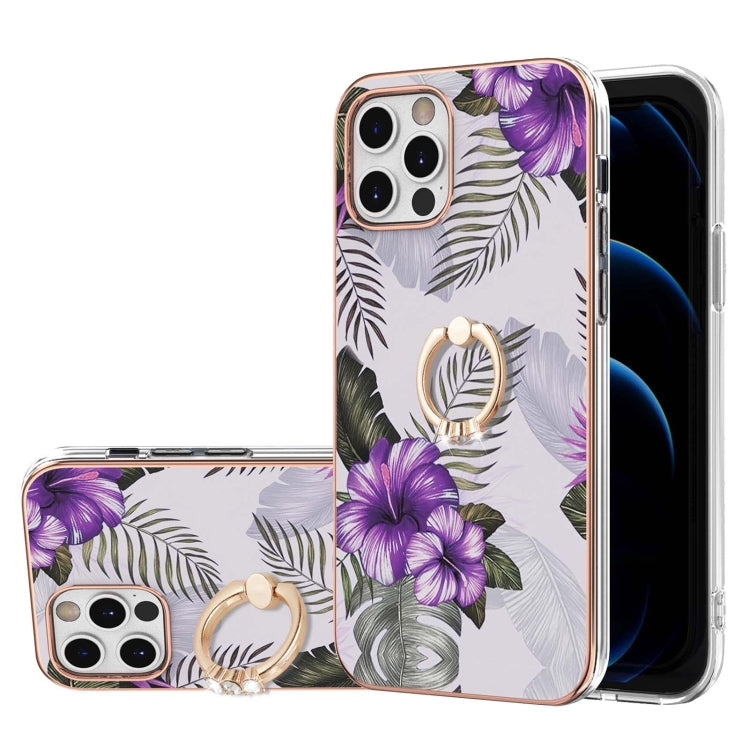 Electroplating Pattern IMD TPU Shockproof Case with Rhinestone Ring Holder, For iPhone XS Max, For iPhone 12 Pro, For iPhone SE 2022 / SE 2020 / 8 / 7, For iPhone 8 Plus / 7 Plus