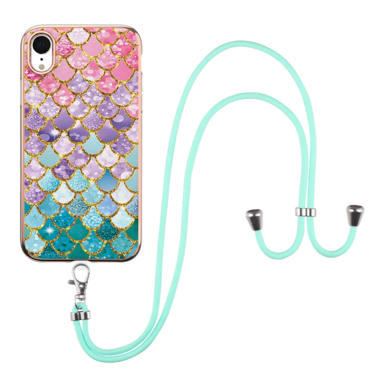 Electroplating Pattern IMD TPU Shockproof Case with Neck Lanyard, For iPhone 11 Pro, For iPhone 11 Pro Max, For iPhone XS / X, For iPhone XR