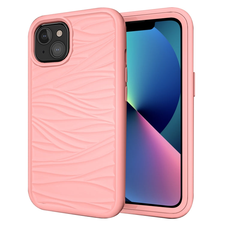 Wave Pattern 3 in 1 Silicone + PC Shockproof Protective Case, For iPhone 13 mini, For iPhone 13, For iPhone 13 Pro
