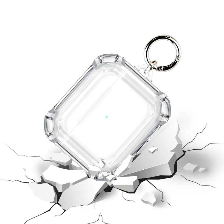 Anti-drop Transparent PC Two-color Earphone Protective Case with Hanging Loop for AirPods 3(Transparent)