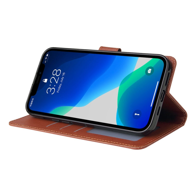 Multifunctional Horizontal Flip Leather Case, with Three Card Slot & Holder & Double Zip Wallett & Photo Frame & Lanyard, For iPhone 13 Pro Max