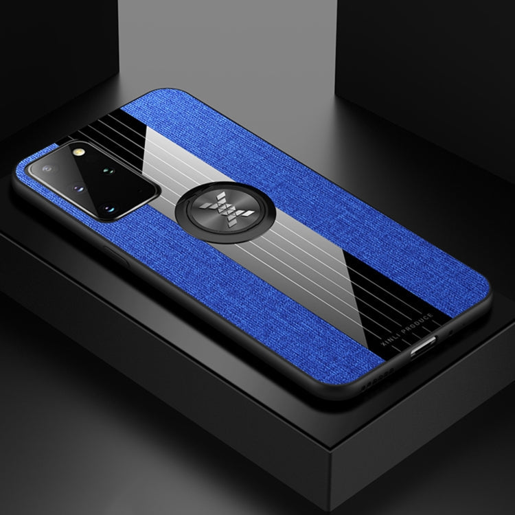 XINLI Stitching Cloth Textue Shockproof TPU Protective Case with Ring Holder, For Samsung Galaxy S20, For Samsung Galaxy S20 FE, For Samsung Galaxy S20+, For Samsung Galaxy S20 Ultra, For Samsung Galaxy S21 5G
