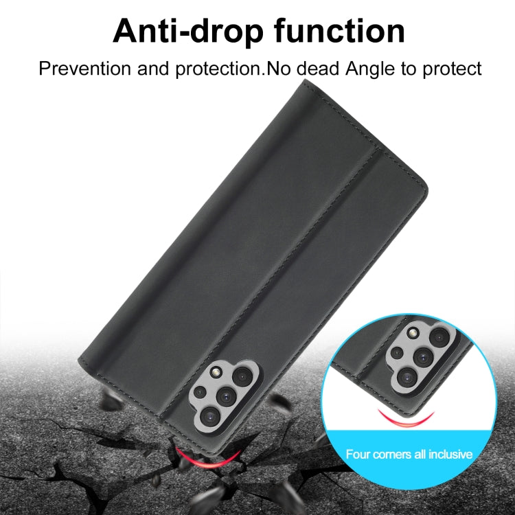 LC.IMEEKE Strong Magnetism Ultra-thin Horizontal Flip Matte TPU + PU Leather Case with Holder & Card Slots & Wallet, For Samsung Galaxy A32 5G