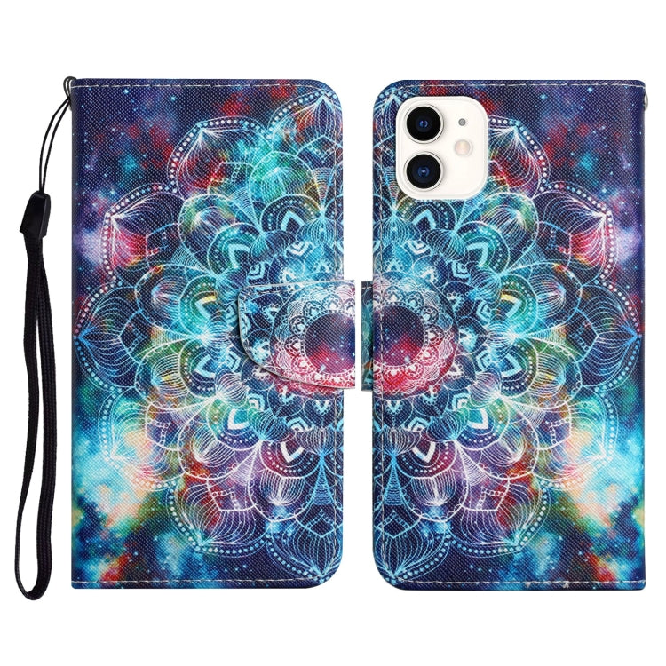 Painted Pattern Horizontal Flip Leather Case with Holder & Card Slot & Wallet, For iPhone 12 mini