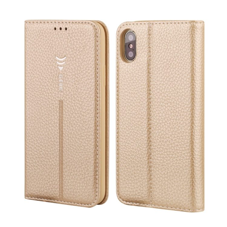 GEBEI PU+TPU Horizontal Flip Protective Case with Holder & Card Slots, For iPhone XR, For iPhone XS Max