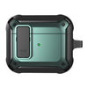 Wireless Earphones Shockproof Bumblebee Silicone Protective Case with Switch & Hook For AirPods 3(Black Green)