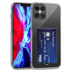 TPU Transparent Protective Case with Card Slots, For iPhone 13