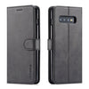 For Galaxy S10 LC.IMEEKE Calf Texture Horizontal Flip Leather Case, with Holder & Card Slots & Wallet(Black)
