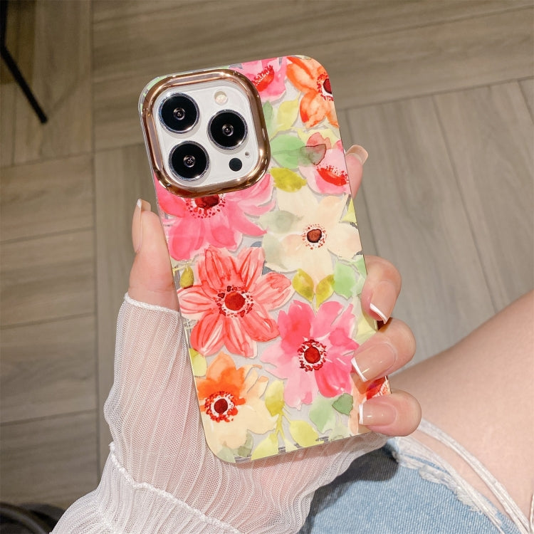 Glitter Powder Electroplating Flower Shockproof Phone Case, For iPhone 12 / 12 Pro, For iPhone 12 Pro Max, For iPhone 11