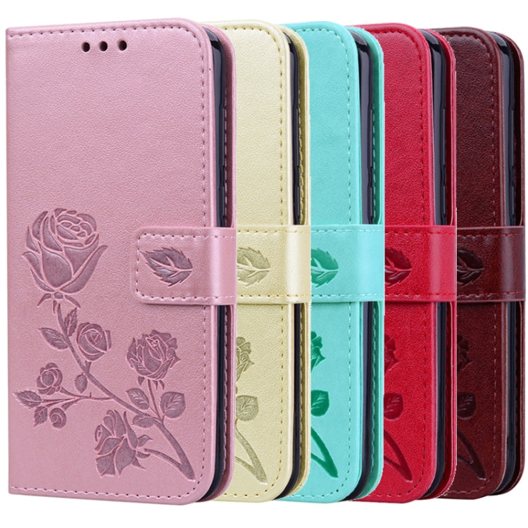 Rose Embossed Horizontal Flip PU Leather Case for Galaxy A10, with Holder & Card Slots & Wallet, For Galaxy A20s