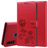 Rose Embossed Horizontal Flip PU Leather Case for Galaxy A10, with Holder & Card Slots & Wallet, For Galaxy A20s