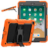 Shockproof Colorful Silicone + Black PC Tablet Protective Case with Holder & Shoulder Strap, For iPad 9.7 2018 / 2017