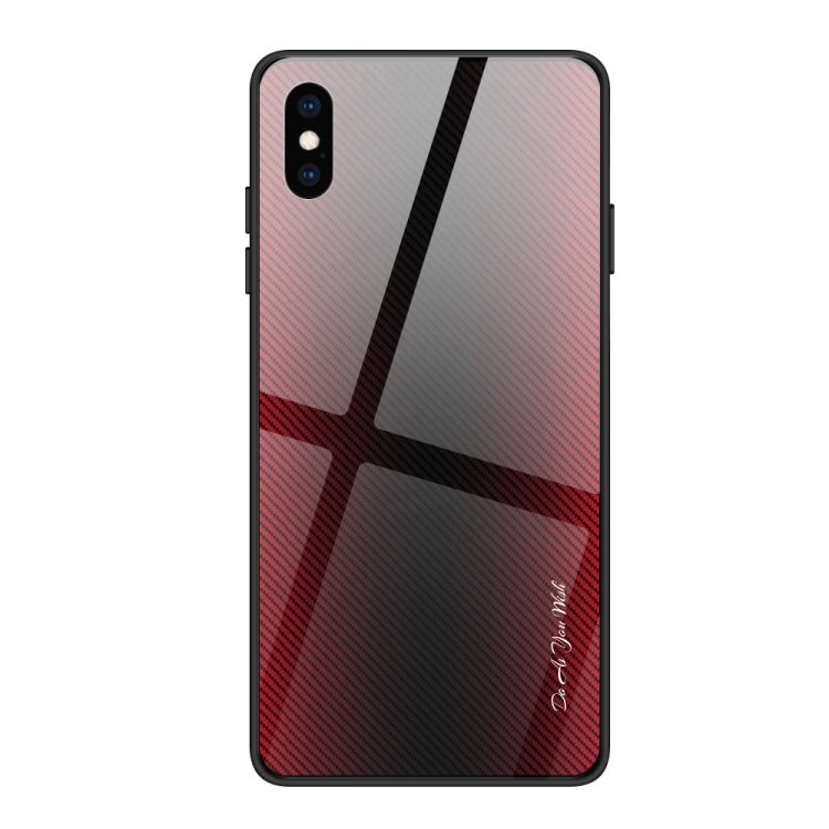 Texture Gradient Glass Protective Case, For Galaxy Note 10 Pro, For Galaxy S10, For iPhone SE 2022 / SE 2020 / 8 / 7, For iPhone XS Max