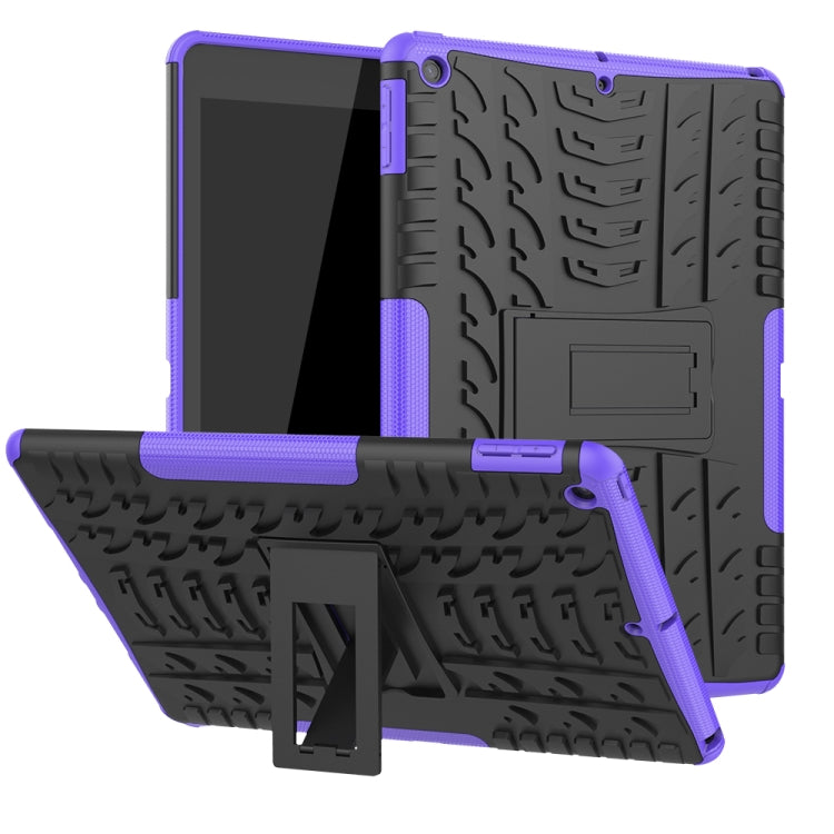 Tire Texture TPU + PC Shockproof Case with Holder, For iPad 10.2 2021 / 2020 / 2019, For Amazon Kindle Fire HD 10 2019