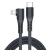 6A PD 20W USB-C / Type-C to 8 Pin Elbow Mobile Phone Data Cable, 1m, 2m