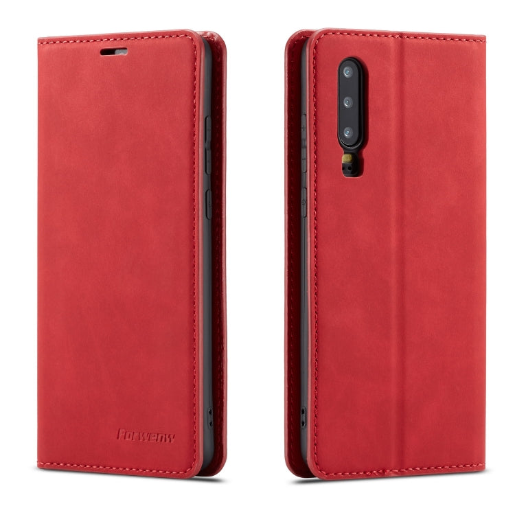 Forwenw Dream Series Oil Edge Strong Magnetism Horizontal Flip Leather Case with Holder & Card Slots & Wallet & Photo Frame, For Huawei P30, For Huawei P30 Lite, For Huawei P30 Pro, For Galaxy A10 / M10, For Galaxy A20, For Galaxy A30