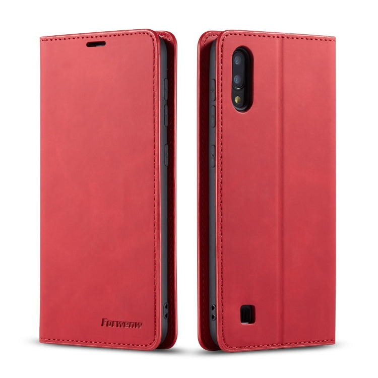 Forwenw Dream Series Oil Edge Strong Magnetism Horizontal Flip Leather Case with Holder & Card Slots & Wallet & Photo Frame, For Huawei P30, For Huawei P30 Lite, For Huawei P30 Pro, For Galaxy A10 / M10, For Galaxy A20, For Galaxy A30