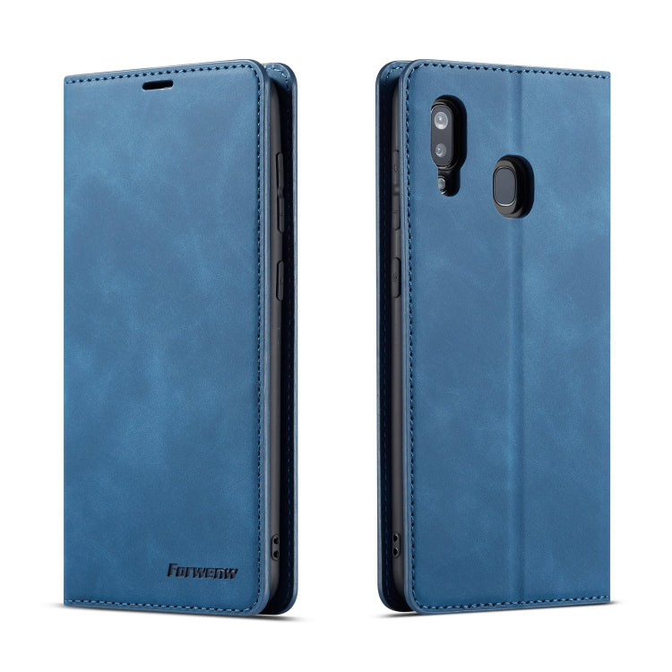 Forwenw Dream Series Oil Edge Strong Magnetism Horizontal Flip Leather Case with Holder & Card Slots & Wallet & Photo Frame, For Huawei P30, For Huawei P30 Lite, For Huawei P30 Pro, For Galaxy A10 / M10, For Galaxy A20, For Galaxy A30